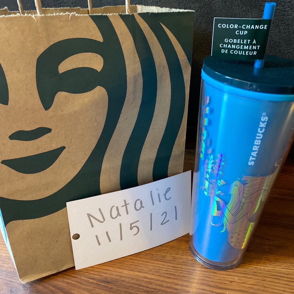 Starbucks Christmas Holiday 2021 Mermaid AND Poinsettia Venti Travel Cups BNWT